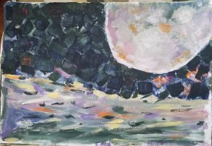 peinture lune suzanne renaud