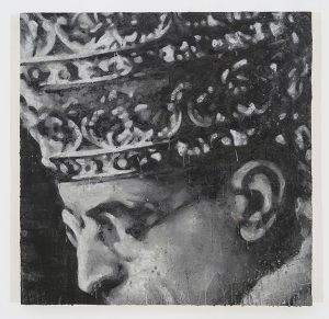 tableaux, portrait du pape Pie XII, la tête baissée